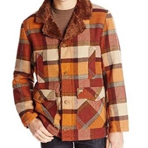 BRIXTON Men's Plaid Lunch Coat, XXL